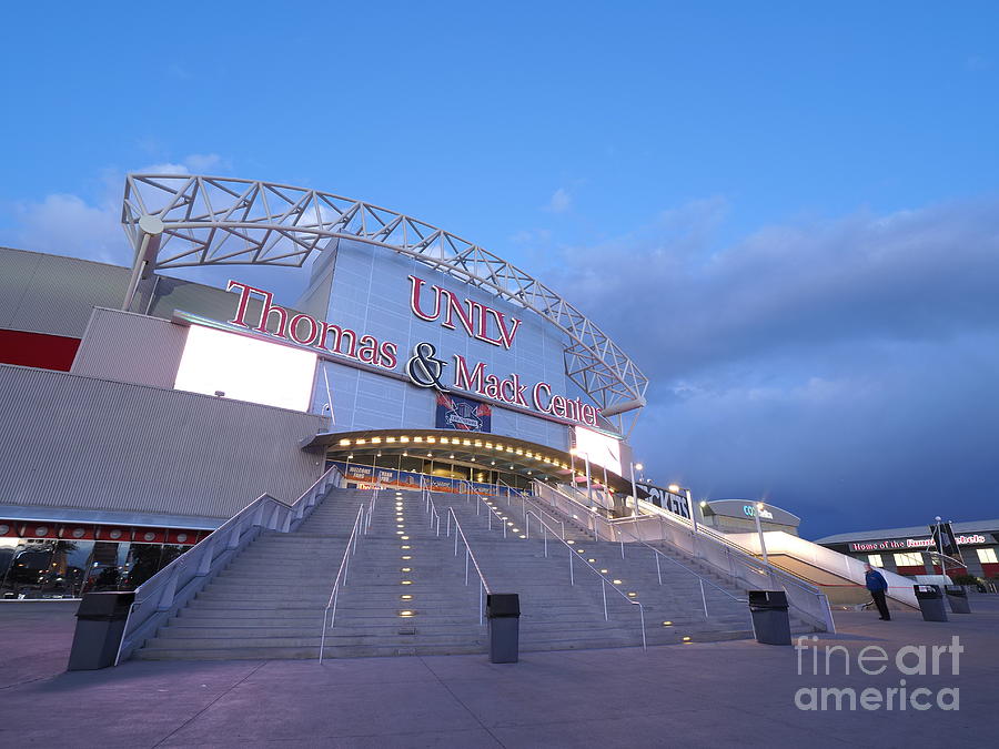 Night view of the Thomas and Mack Center of UNLV Photograph by Chon Kit ...