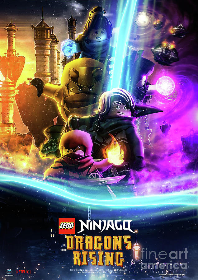 Ninjago dragons rising poster Digital Art by New Design - Pixels