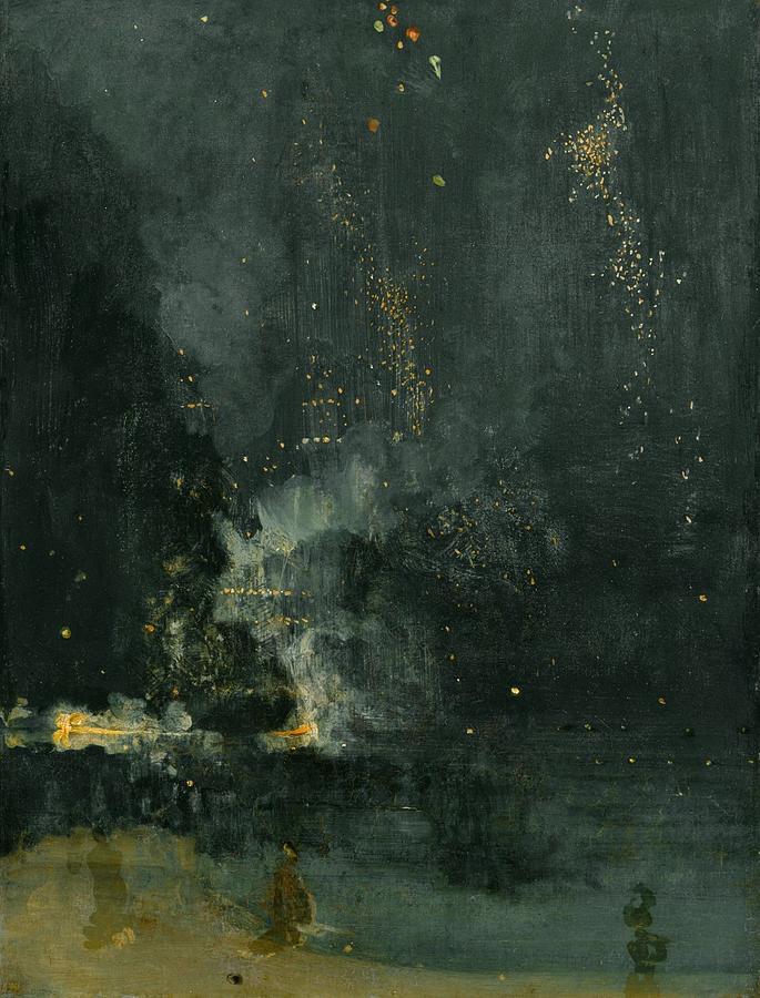 James Mcneill Whistler Painting - Nocturne in Black and Gold, The Falling Rocket #3 by James McNeill Whistler