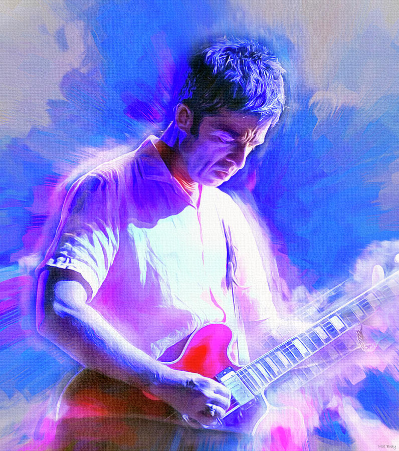 Noel Gallagher #2 Mixed Media by Mal Bray