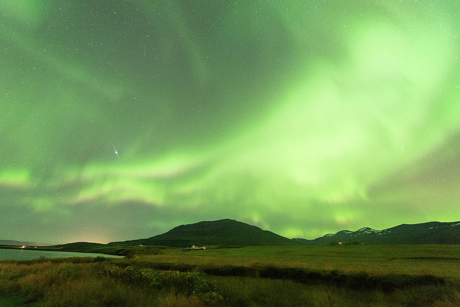 Northern lights in Akureyri, Iceland #3 Digital Art by Michael Lee