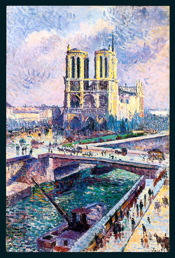 Notre Dame 1899 #2 Painting by Maximilien Luce