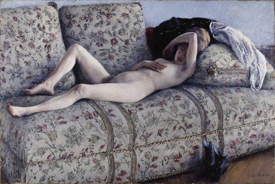 Gustave Caillebotte Painting - Nude on a Couch  #2 by Gustave Caillebotte