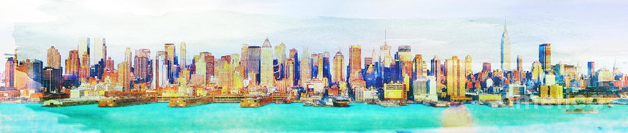 NYC Panorama #2 Digital Art by Jerzy Czyz