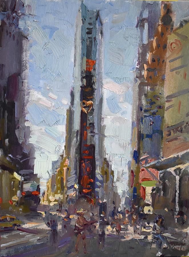 Times Square Painting - NYC Times Square  #2 by Ylli Haruni