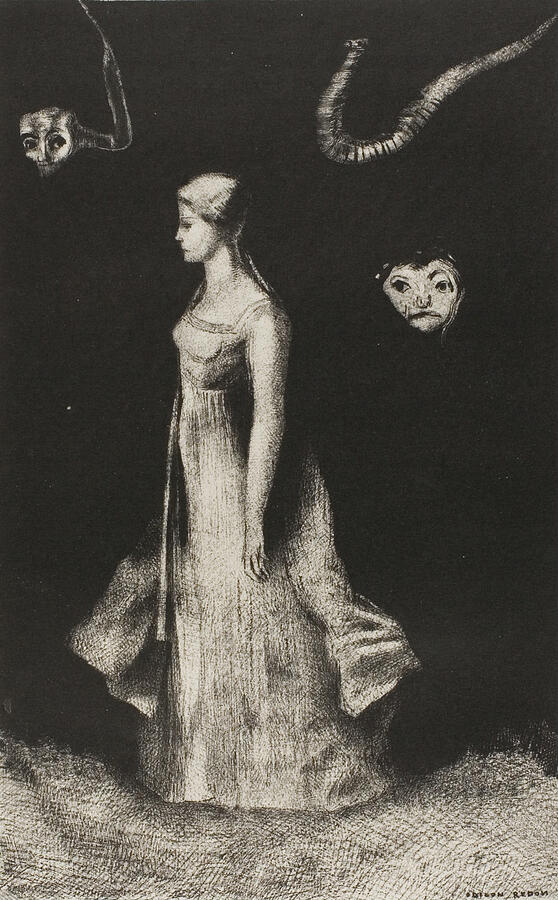 Obsession Drawing by Odilon Redon Fine Art America