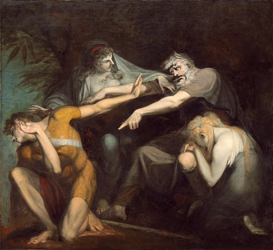 Oedipus Cursing His Son, Polynices #3 Painting by Henry Fuseli