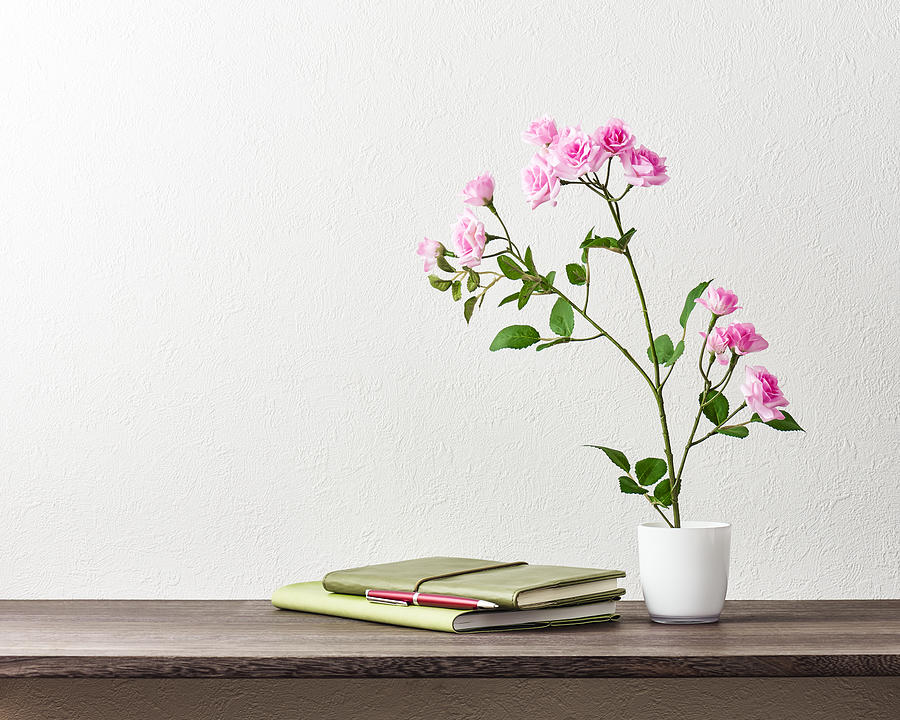 Office supplies and flower. #2 Photograph by Utamaru Kido
