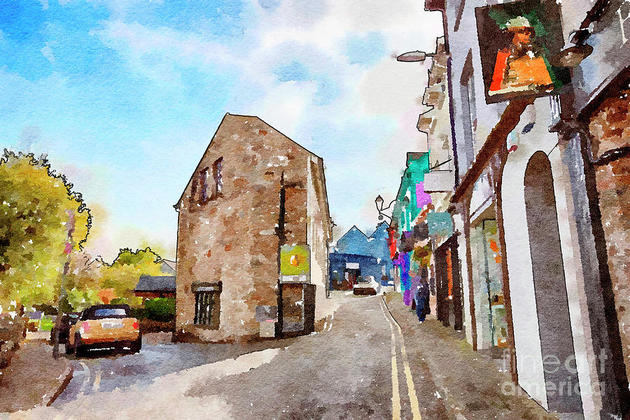 old village Kinsale near Cork, watercolor style #2 Digital Art by Ariadna De Raadt