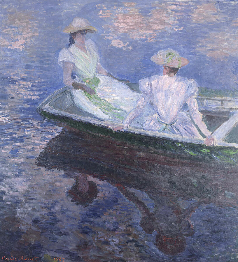 On the Boat, from 1887 Painting by Claude Monet