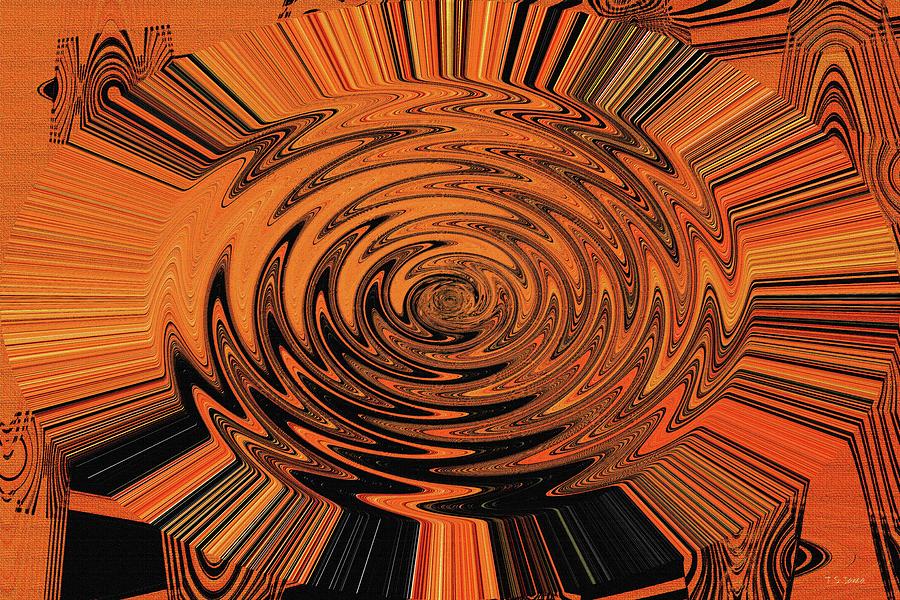 Orange And Black Abstract #2 Digital Art by Tom Janca