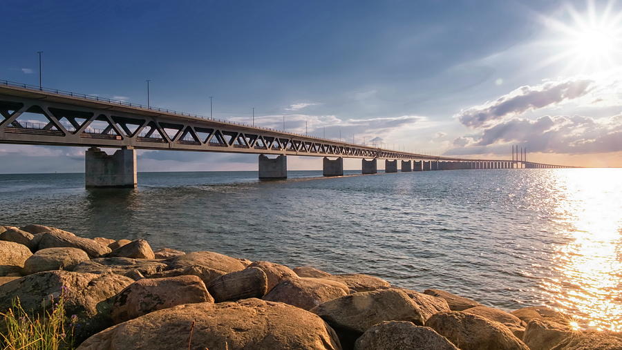 Oresundbron, the Oresund bridge between Denmark and Sweden #2 Photograph by Elenarts - Elena Duvernay photo