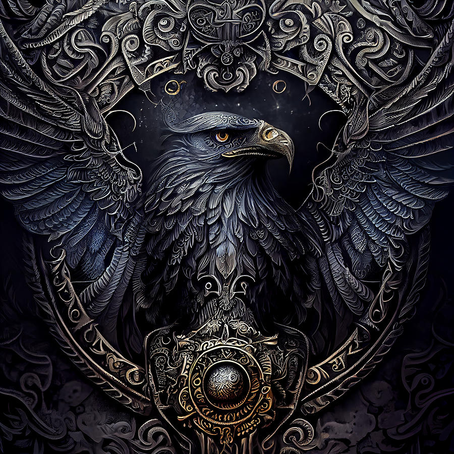 Ornate Fantasy Cover Eagle Mixed Media