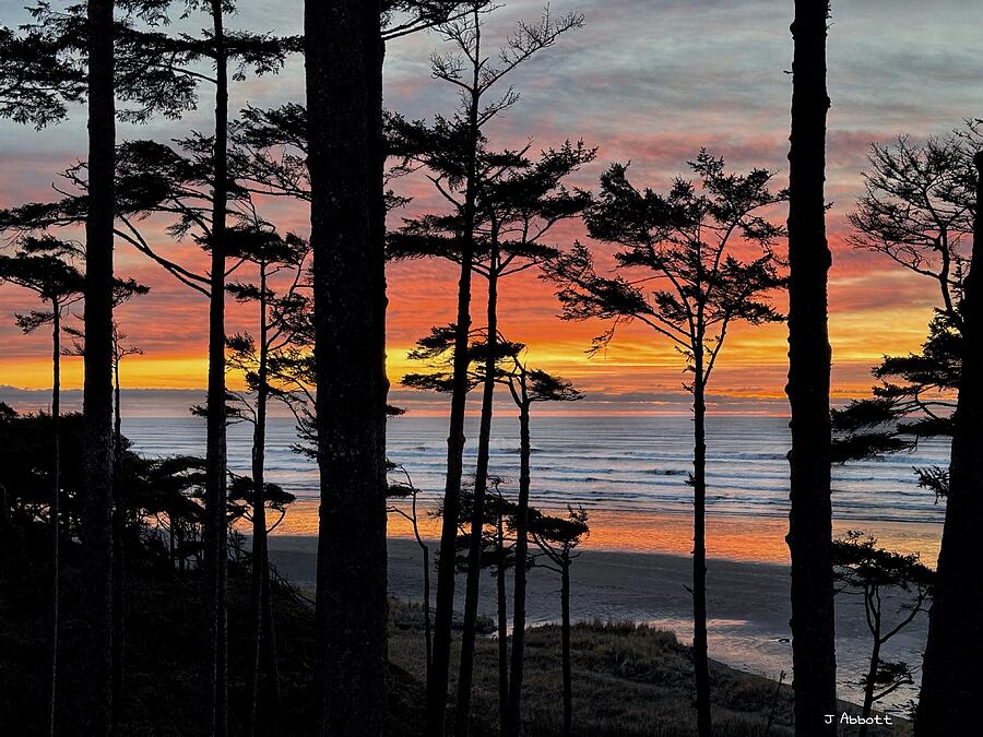 Pacific Ocean Sunset - Silhouette #1 Photograph by Jerry Abbott Pacific Ocean Sunset - Silhouette #1 Photograph by Jerry Abbott