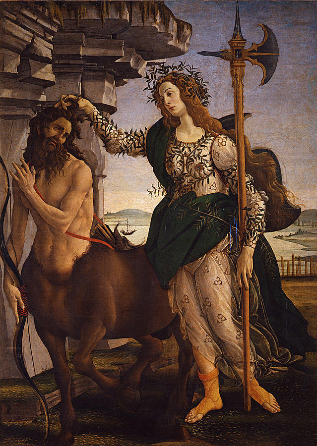 Sandro Botticelli Painting - Pallas and the Centaur  #2 by Sandro Botticelli