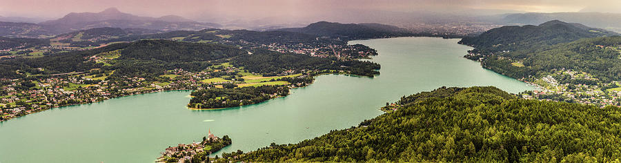 panoramic view of WoertherSee lake in Austria #2 Photograph by Vivida Photo PC