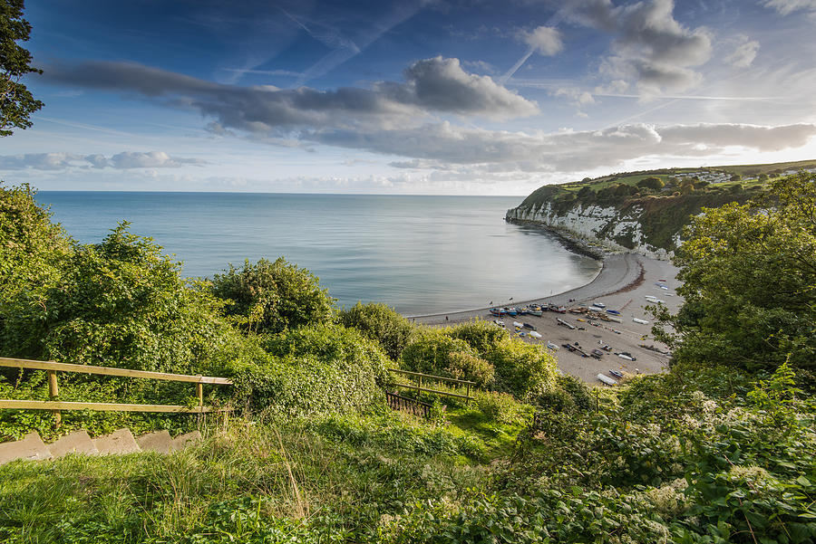 Panoramic view over Beer village in Devon,UK #2 Photograph by Merc67
