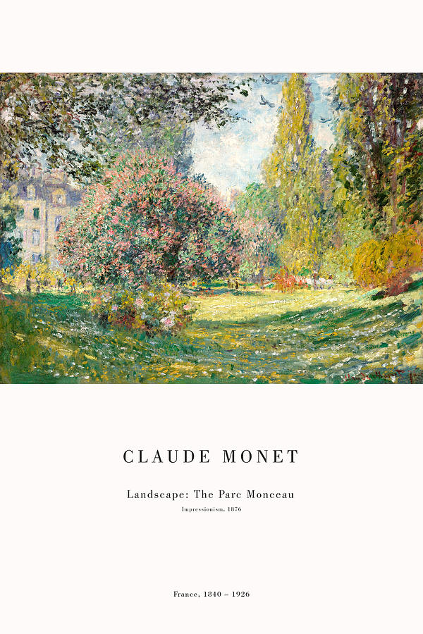 Parc Monceau Painting by Claude Monet - Pixels