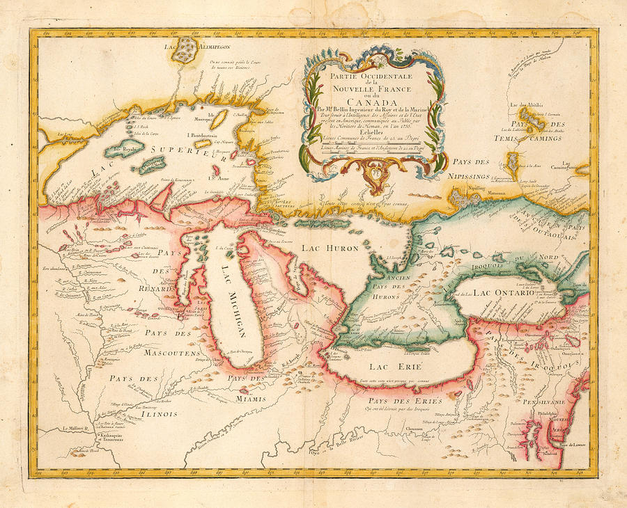 Partie Occidentale de la Nouvelle France ou du Canada Nuremberg ...