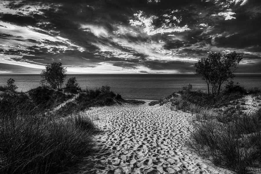 Lake Michigan Photograph - Path To Lake Michigan At Sunset #2 by Mountain Dreams