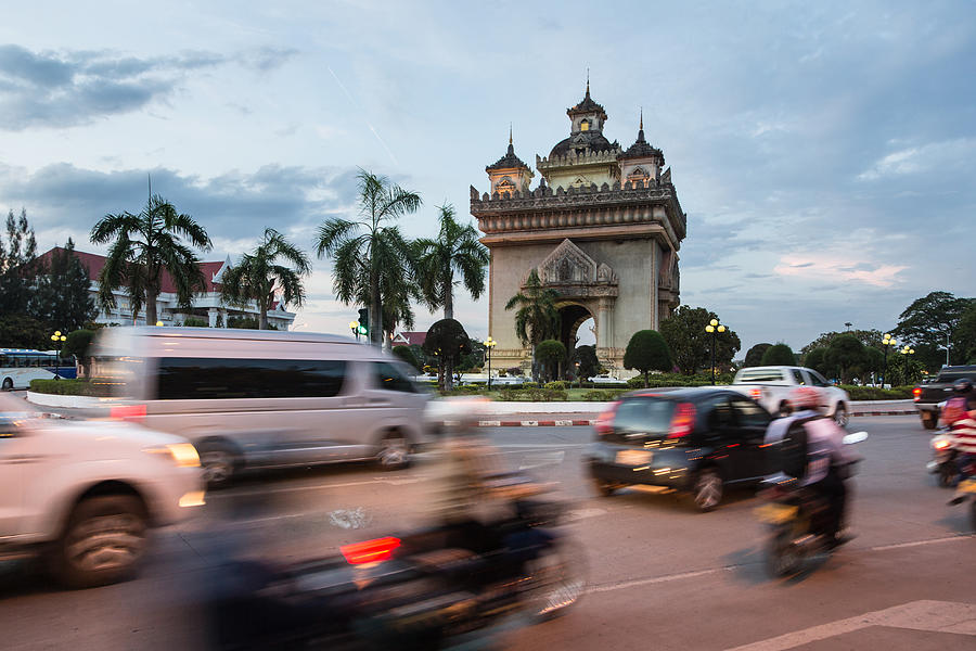 Patuxay monument in Vientiane in Laos #2 Photograph by @ Didier Marti