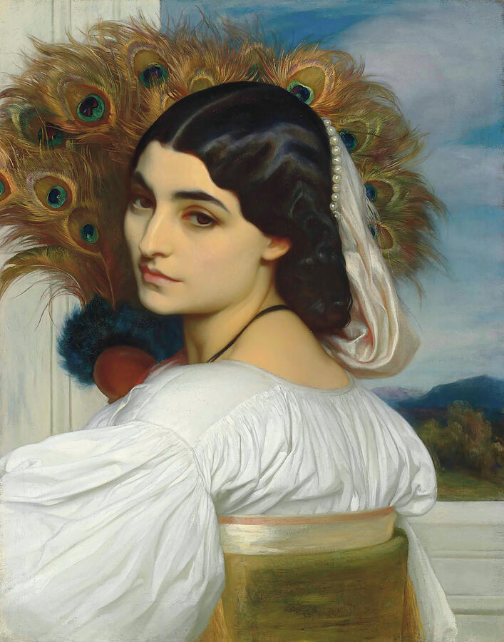Pavonia, by 1896 Painting by Frederic Leighton Pavonia, by 1896 Painting by Frederic Leighton