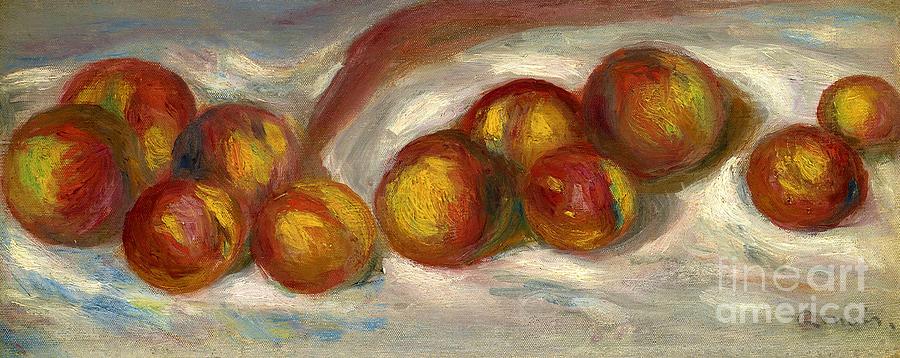 Peaches #2 Painting by Pierre-Auguste Renoir