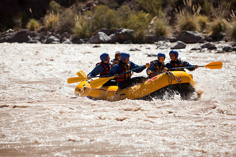 People white water rafting #2 Photograph by Image Source