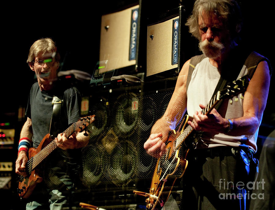 Phil Lesh and Bob Weir w. Furthur at the 2010 All Good Festival #2 Photograph by David Oppenheimer