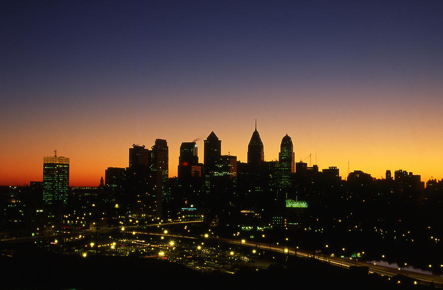 Philadelphia Skyline Sunrise Photograph
