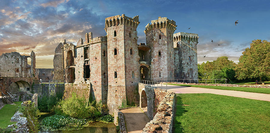 Photo of the picturesque Raglan Castle  Wales Photograph by Paul E Williams