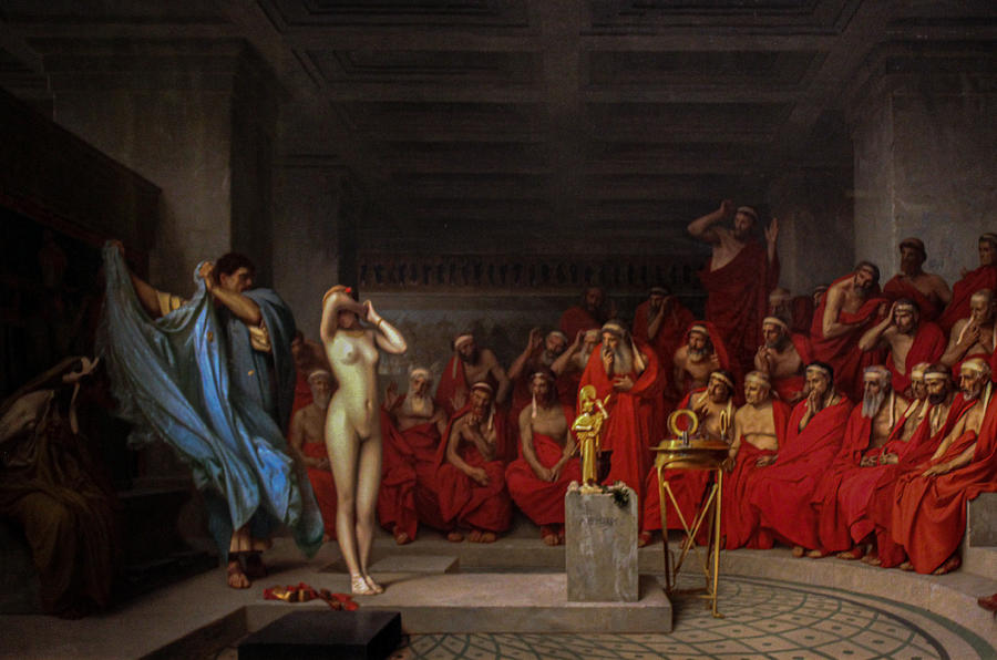 Phryne before the Areopagus #2 Painting by Jean-Leon Gerome