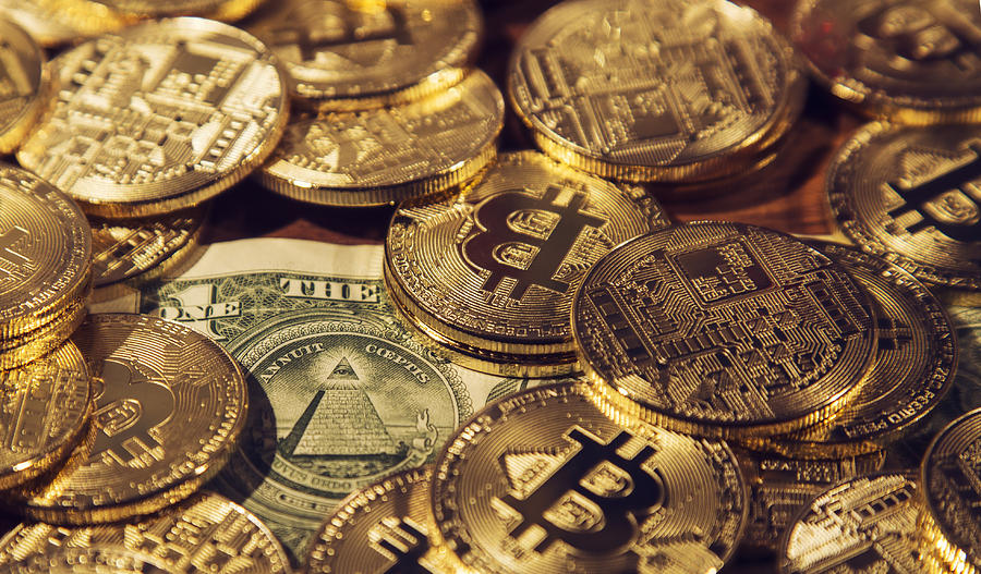 Physical version of Bitcoin coin aka virtual money. #2 Photograph by David Trood