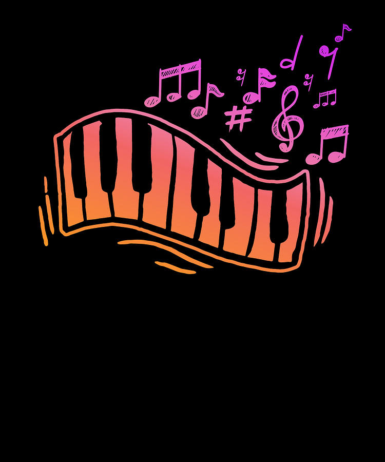 Music Digital Art - Pianist Musician Piano Musical Instrument Notes #2 by Toms Tee Store