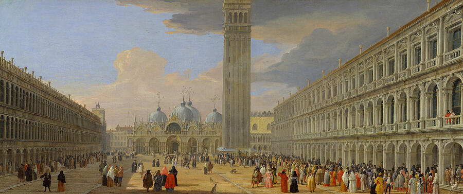 Piazza San Marco, Venice by Luca Carlevaris Piazza San Marco, Venice by Luca Carlevaris