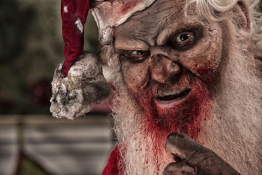 Pictures of Real Santa Zombie the Serial Killer #2 Photograph by Inhauscreative