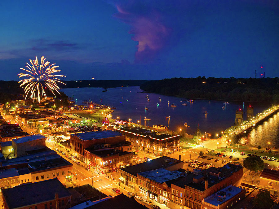 Pictures Over Stillwater St Croix River Valley Fireworks Photograph by