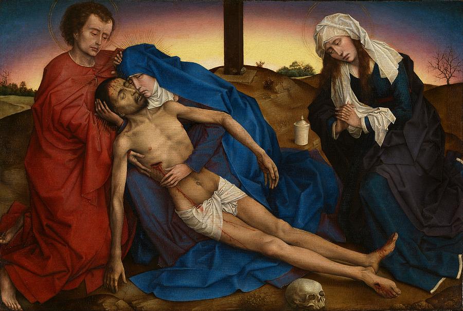 Pieta  #2 Painting by Rogier van der Weyden