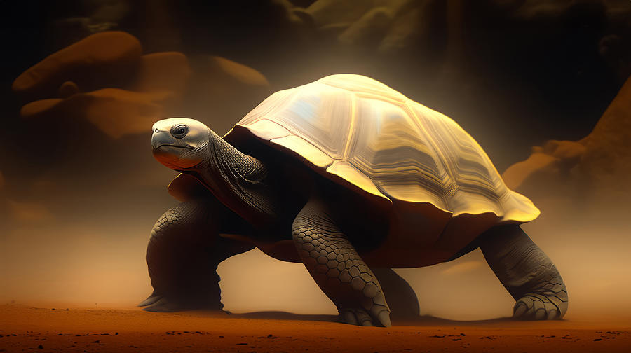 Pinta Island Tortoise Digital Art