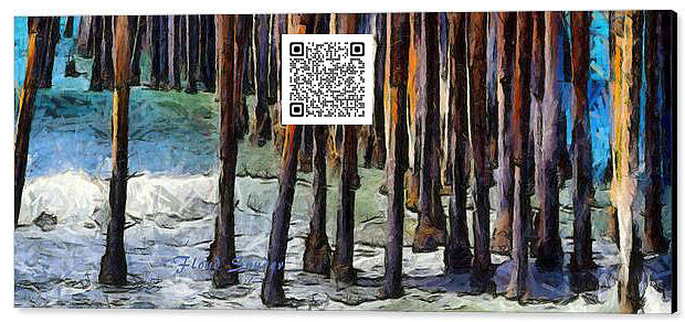 Pismo Pier Pilings Abstract #2 Digital Art by Floyd Snyder