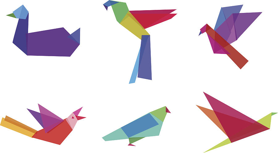 Polygonal Birds #2 Drawing by Trendmakers