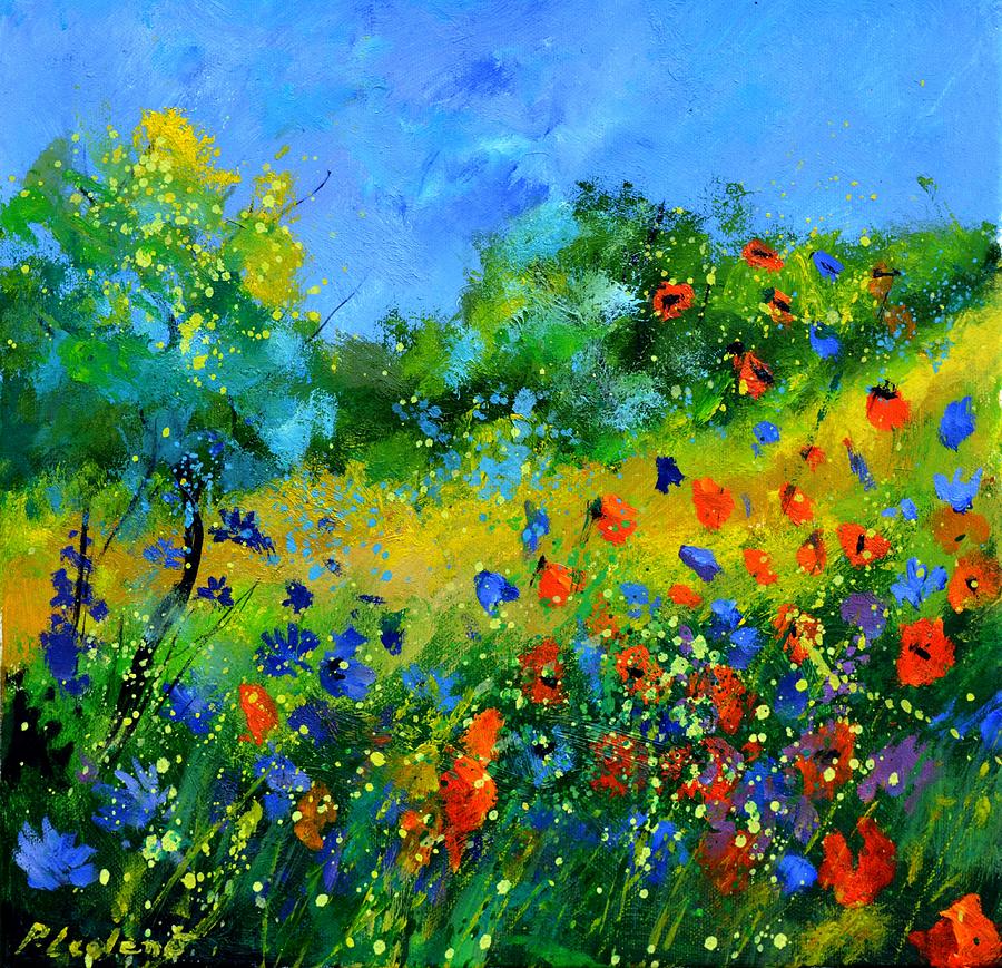 Poppies #2 Painting by Pol Ledent