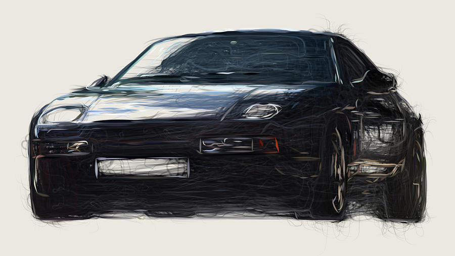Porsche 928 GTS Drawing #2 Digital Art by CarsToon Concept
