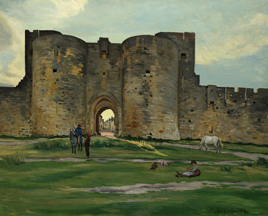 Castle Painting - Porte De La Reine At Aigues - Mortes #2 by Mountain Dreams