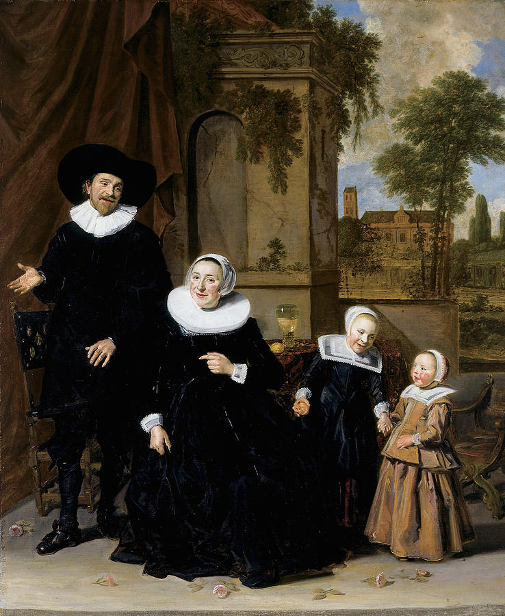 Frans Hals Painting - Portrait of a Dutch Family  #2 by Frans Hals