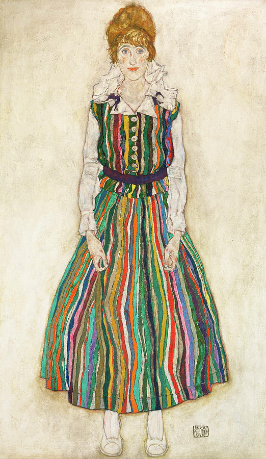 Egon Schiele Painting - Portrait of Edith, the artists wife #2 by Egon Schiele