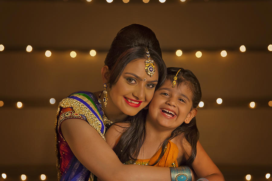 Portrait of mother and daughter #2 Photograph by Hemant Mehta
