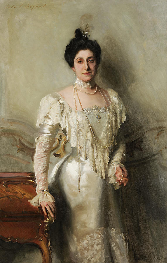 John Singer Sargent Painting - Portrait of Mrs. Asher B. Wertheimer #2 by John Singer Sargent