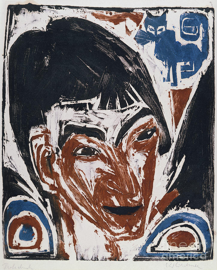 Portrait of Otto Mueller Painting by Ernst Ludwig Kirchner
