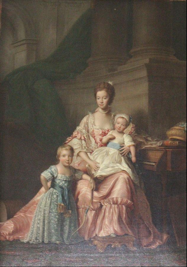 Portrait of Queen Charlotte with her Children Painting by Allen Ramsey ...